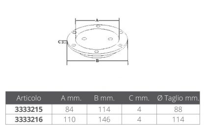 TAPPO INOX 316 Ø MM.114 - immagine 2