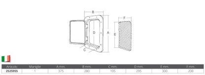 SPORTELLO MM. 280X375 "PESANTE" - immagine 2