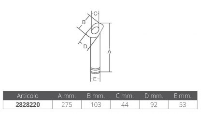 PORTACANNA NYLON C/GHIERA INOX 316 - immagine 2