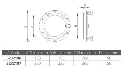 OBLO' CIRCOLARE IN OTTONE - immagine 2