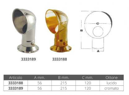 MANICA A VENTO OTTONE CROMATO – FONTISHOP