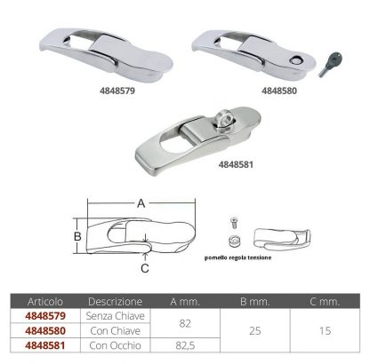 CHIUSURA INOX 316 CON CHIAVE - immagine 2