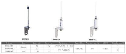 ANTENNA VHF TESTA ALBERO CM.90 - immagine 2