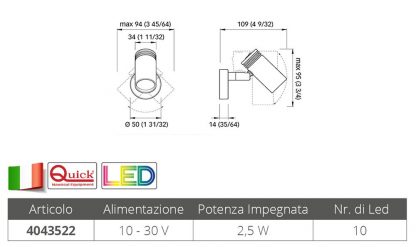 FARETTO ORIENTABILE MOD.JACOB - immagine 2