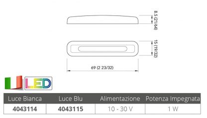 LUCE DI CORTESIA BLU TAB CPR 2 - immagine 2