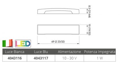 LUCE DI CORTESIA BIANCA TAB CPA 1 - immagine 2