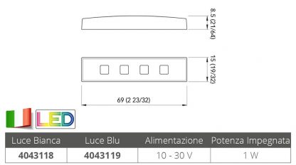 LUCE DI CORTESIA BLU TAB CPA 3 - immagine 2