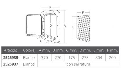 SPORTELLO MM. 270X370 c. SERRATURA - immagine 2