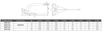 ANCORA PLOUGH INOX KG.10 - immagine 2