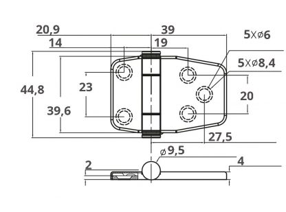 CERNIERA INOX 316 CON COPERTURA - immagine 2