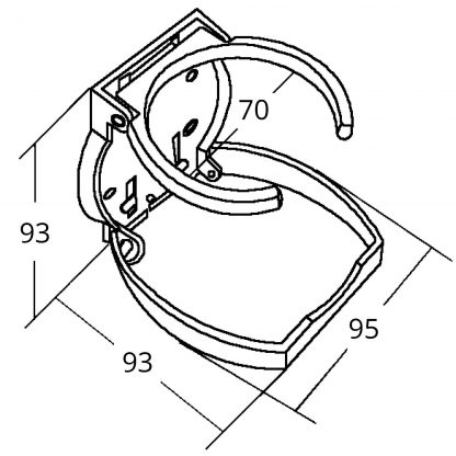 PORTABICCHIERE INOX/PVC - immagine 3