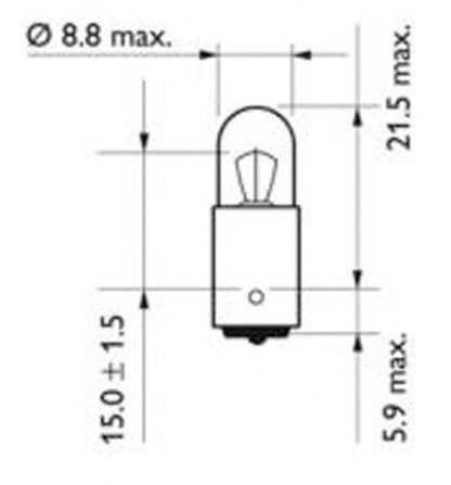 LAMPADINA 1 POLO 5W BA9S - immagine 2