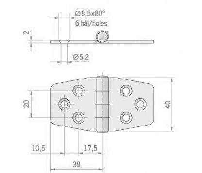 CERNIERA INOX ESAGONALE - immagine 2