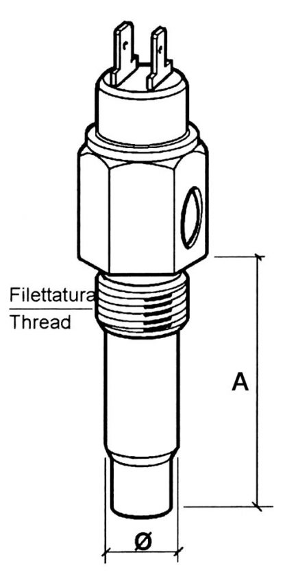 SENSORE TEMP. ACQUA M14 x 1,5 - immagine 2