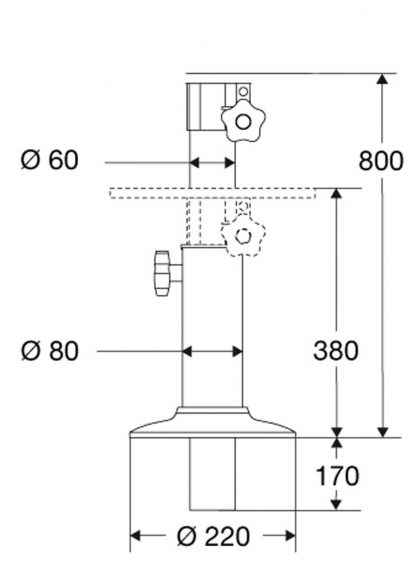 SUPPORTO TELESCOPICO MM.380/800 - immagine 2