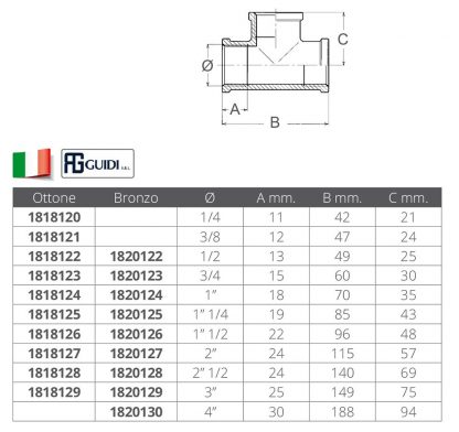 TEE  IN BRONZO DA 1'1/4 - immagine 2