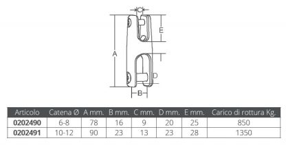 GIUNTO INOX 316 FISSO Ø MM.6-8 - immagine 2