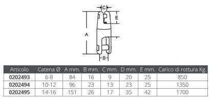 GIUNTO INOX 316 GIREVOLE Ø MM.6-8 - immagine 2