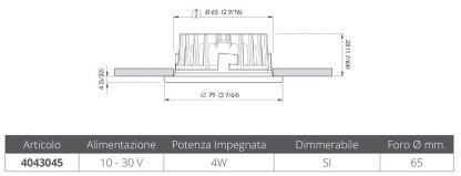 FARETTO AD INCASSO BLAKE HP - immagine 3