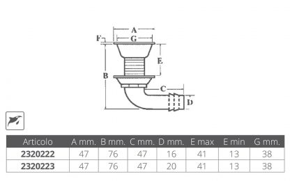 SFIATO INOX 316 CURVO Ø MM.20 - immagine 2