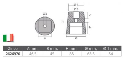 ANODO RICAMBIO Ø MM.36 x 3 - immagine 2