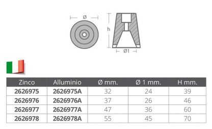 ANODO RICAMBIO SOLE' Ø MM.32 ALL. - immagine 3