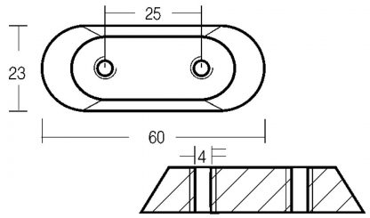 PIASTRINA FUORIBORDO IN ZINCO - immagine 2