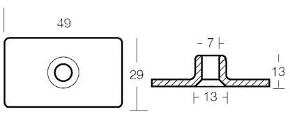 PIASTRINA PER FUORIBORDO 4,5-9 HP - immagine 2