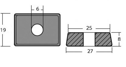 PIASTRINA IN ALLUMINIO 4-9.9 HP 4T - immagine 2