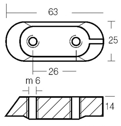 PIASTRINA 80-300HP IN ZINCO - immagine 2