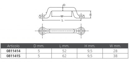 PONTICELLO INOX MM.38 cf. 10 pz. - immagine 2