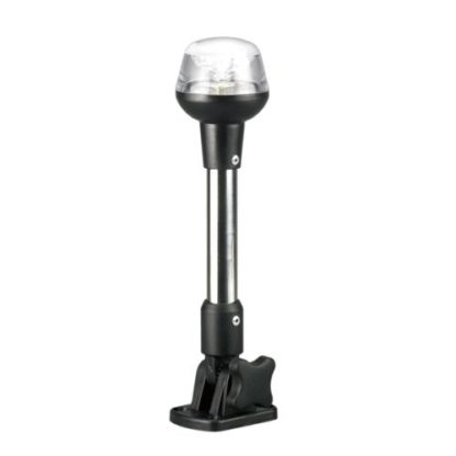 FANALE LUCE 360 ° A LED BIANCA ASTA LUMINOSA INOX