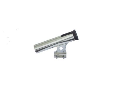 PORTACANNA CON ATTACCO MORSETTO INOX AISI 316 PULPITO PESCA BARCA NAUTICA